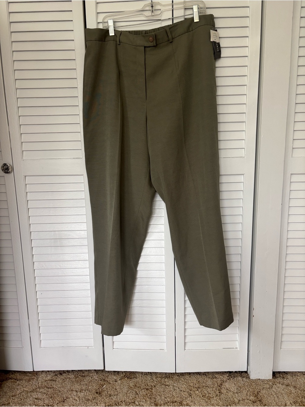 New moss-green dress pants